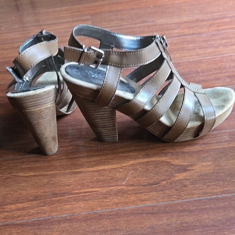 Brown Strappy Heeled Sandals